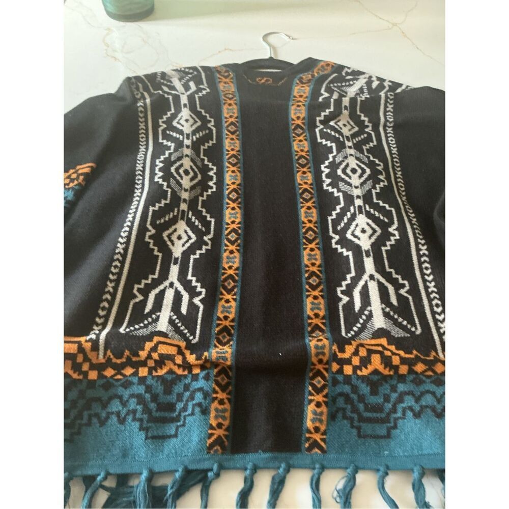 Jealous Tomato Fringe Cardigan Aztec Sz S Boho Southwestern - Picture 8 of 8